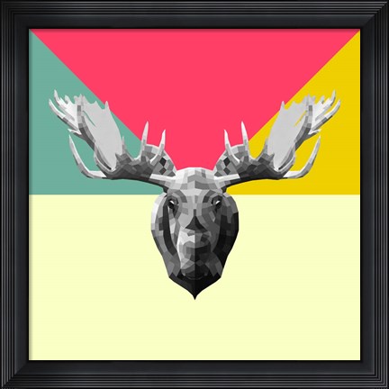 Framed Party Moose Print