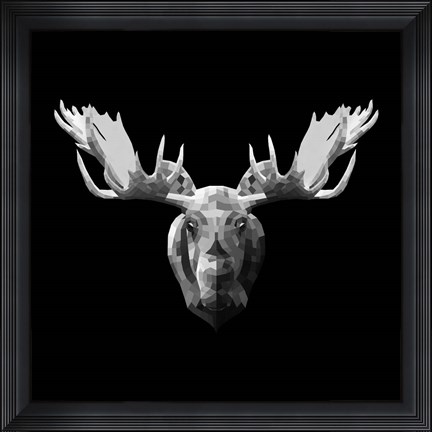 Framed Moose Head Print
