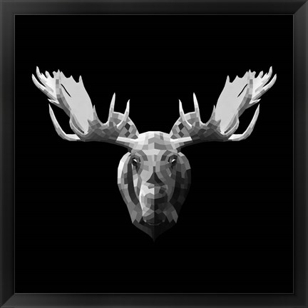 Framed Moose Head Print