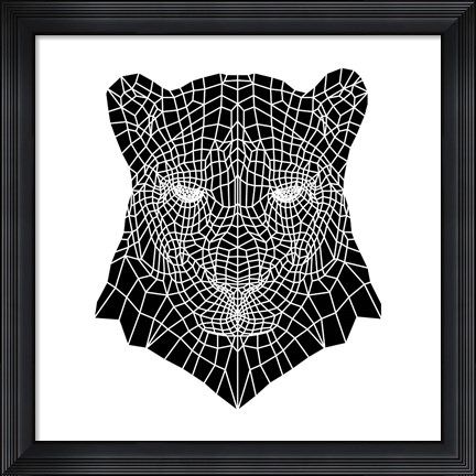 Framed Panther Head Mesh Print
