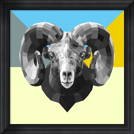 Framed Party Ram Print
