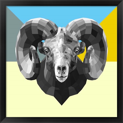 Framed Party Ram Print