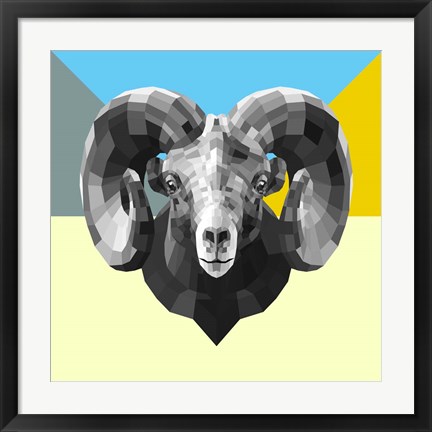 Framed Party Ram Print