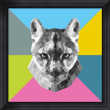 Framed Party Mountain Lion Print