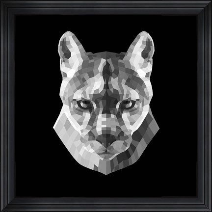 Framed Mountain Lion Head Print