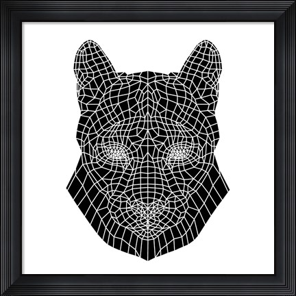 Framed Mountain Lion Mesh Print