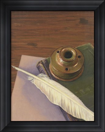 Framed Ink Well And Quill Print