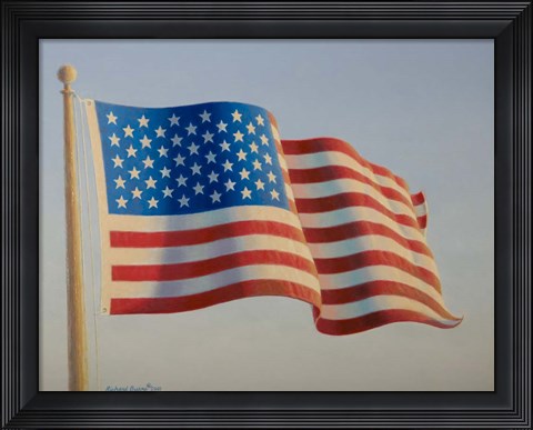 Framed American Flag 4 Print