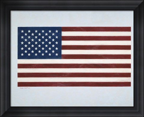 Framed American Flag 2 Print