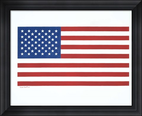 Framed American Flag 1 Print