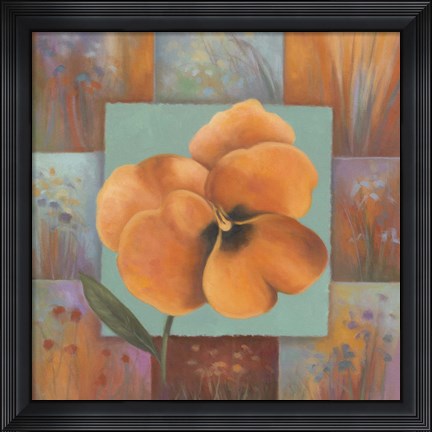 Framed Orange Patchwork Print