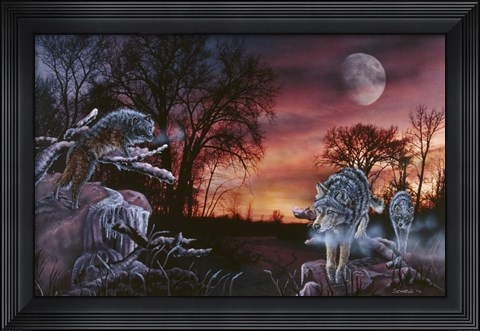 Framed Moonlight Trackers Print