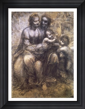 Framed Virgin and Child with St. Anne and Infant St. John the Baptist Print