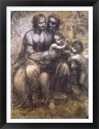 Framed Virgin and Child with St. Anne and Infant St. John the Baptist Print