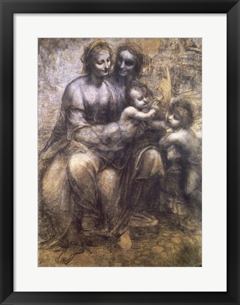 Framed Virgin and Child with St. Anne and Infant St. John the Baptist Print