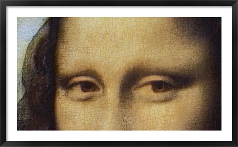 Framed Mona Lisa - Detail Of Eyes Print