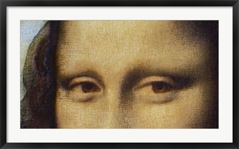 Framed Mona Lisa - Detail Of Eyes Print