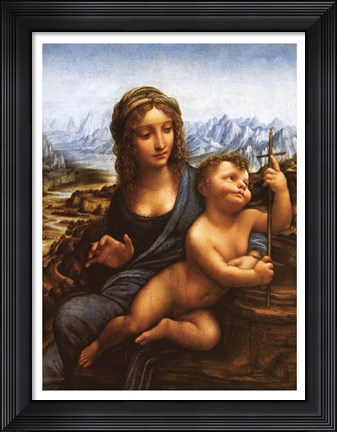 Framed Madonna of the Yarnwinder Print