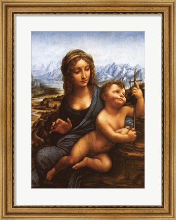 Framed Madonna of the Yarnwinder Print