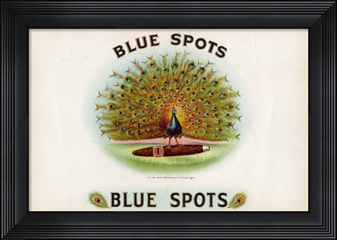 Framed Blue Spots Print