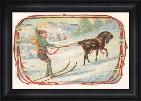 Framed Horse Drawn Print