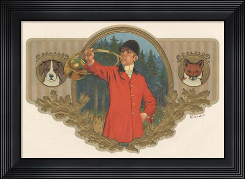 Framed Fox And Hound Print