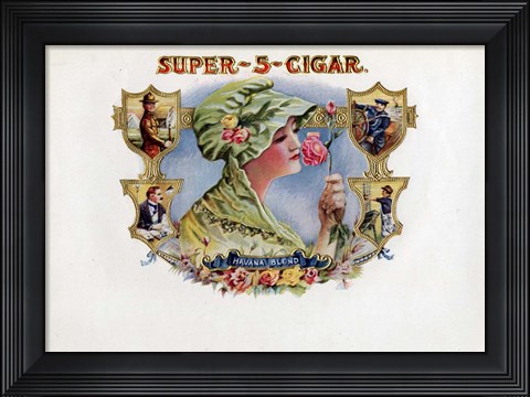 Framed Super-5-Cigar Print