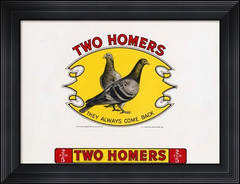 Framed Two Homers Print
