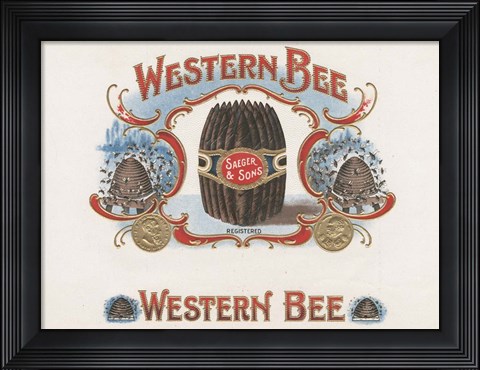 Framed Western Bee Print