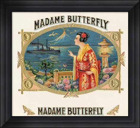 Framed Madame Butterfly Print