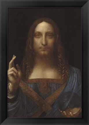 Framed Salvator Mundi Print