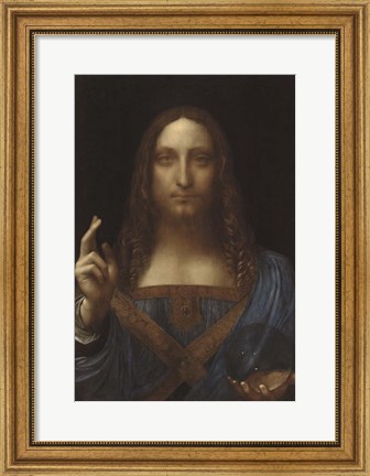 Framed Salvator Mundi Print