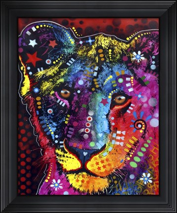Framed Young Lion Print
