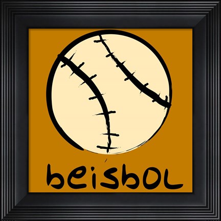 Framed Baseball Print