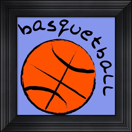 Framed Basketball Print