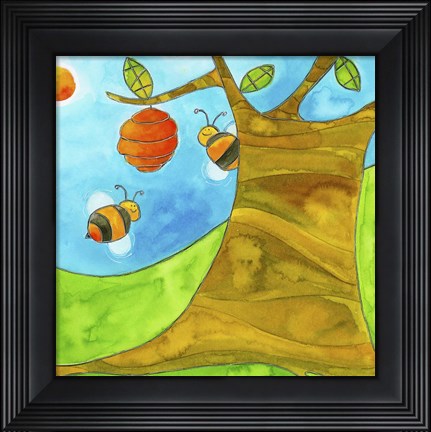 Framed Bees Print