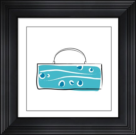 Framed Blue Purse Print