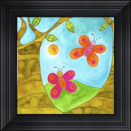 Framed Butterflies Print