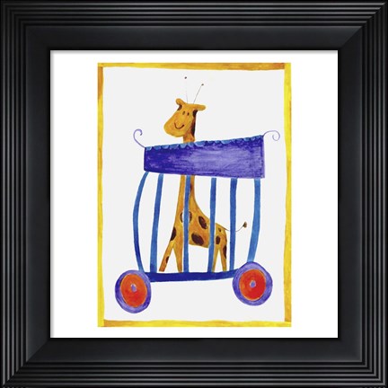 Framed Circus Giraffe Print