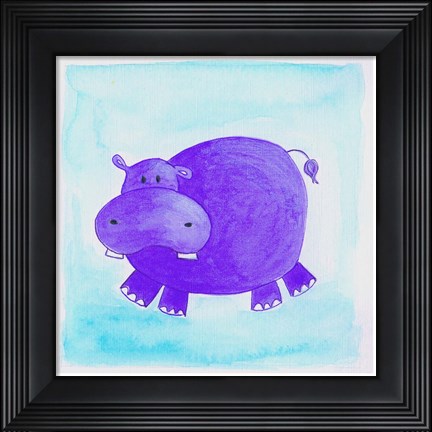 Framed Hippo Print
