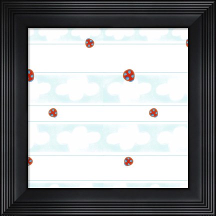 Framed Ladybugs Print