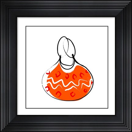 Framed Orange Purse Print