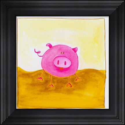 Framed Pig Print