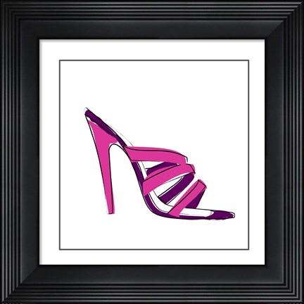 Framed Pink High Heel Sandal Print