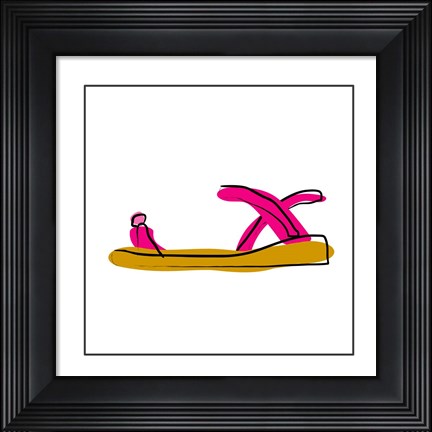 Framed Pink Sandal Print