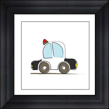 Framed Police Car Print