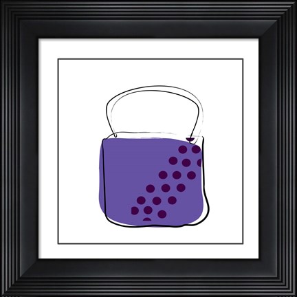 Framed Purple Purse 2 Print