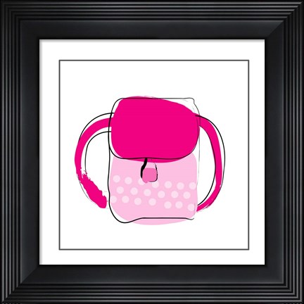 Framed Red and Pink Purse Print