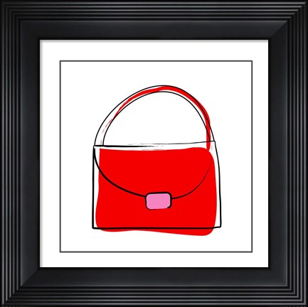 Framed Red Purse Print