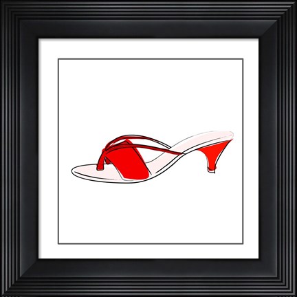 Framed Red Sandal Print